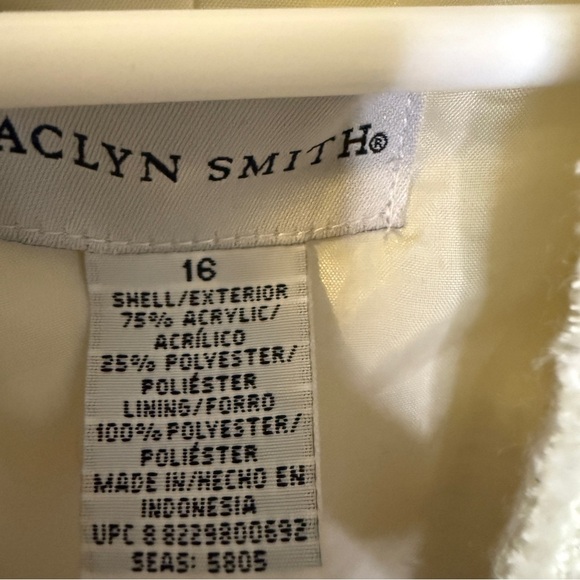 Jaclyn Smith Textured Cream Shimmer Blazer - Picture 3 of 5